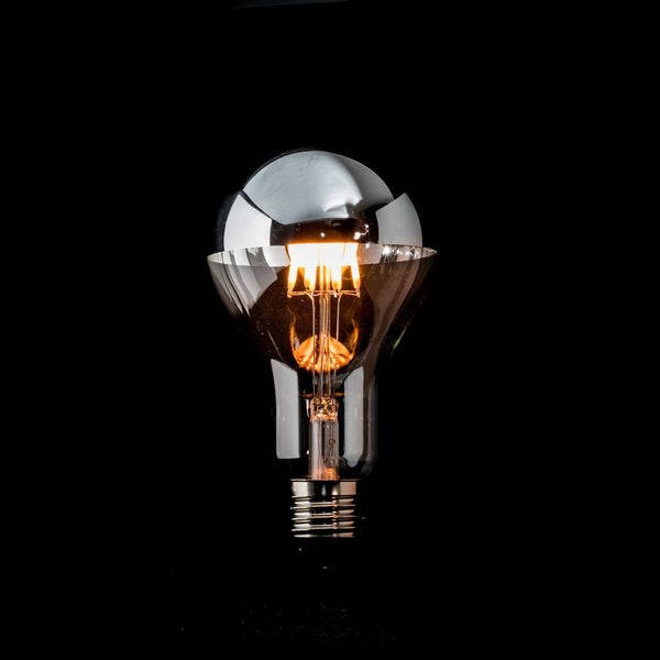 Dimmable E27 LED Silver Cap | A80 | 6W | 2200K