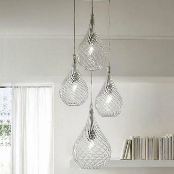 Italian Glass Decorative Pendant Light | Cluster 4 Light Option 4