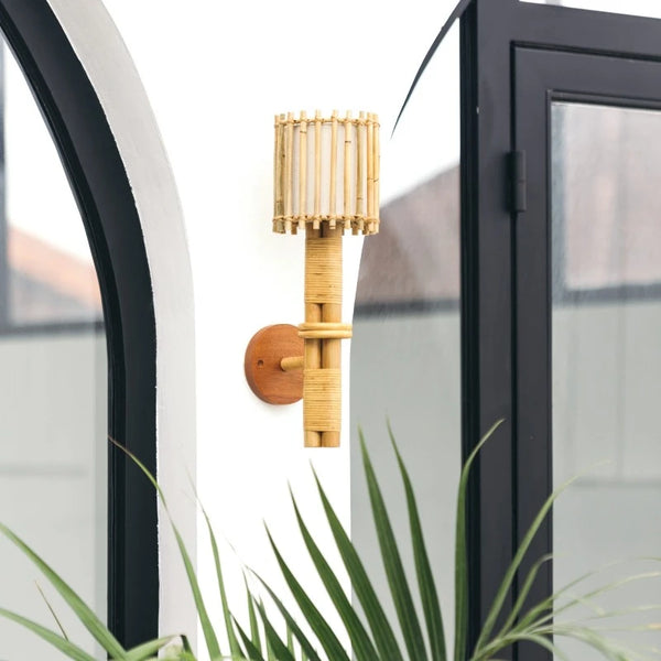 Natural Rattan Wall Light