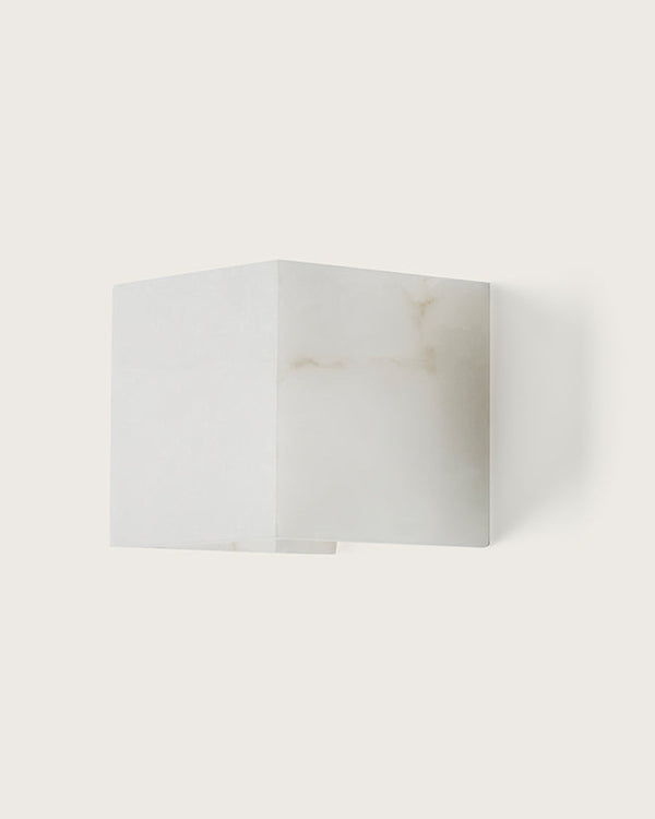 Alabaster Cube Wall Light