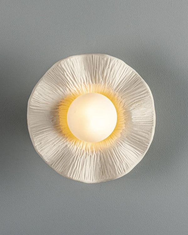 Ceramic Grooved Wall Light