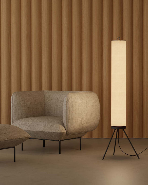 Contemporary Linen Floor Lamp