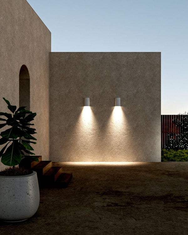 Exterior Ceramic Cylindrical Wall Light | Dawn