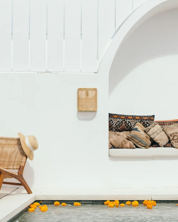 Rattan Weave Wall Sconce | SALE