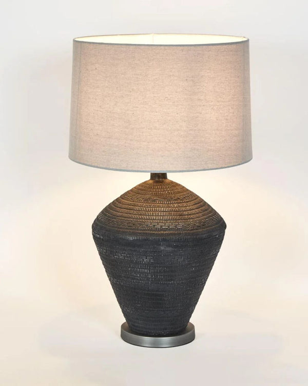 Carved Ceramic Table Lamp