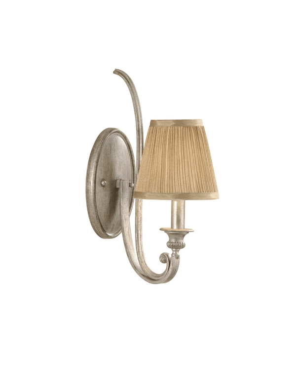 Classic Hand Brushed Soft Silver Wall Light