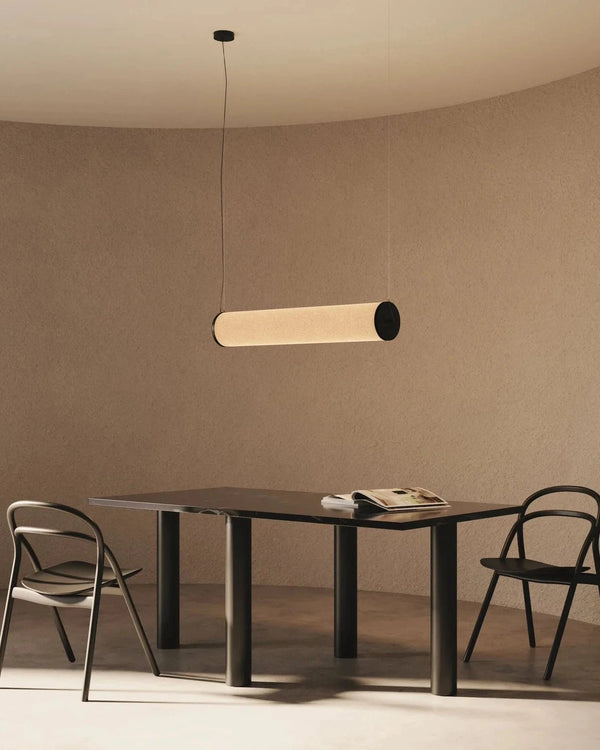 Contemporary Linen Linear Pendant
