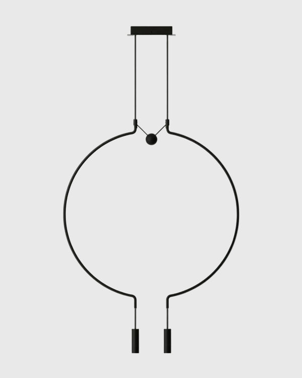 Contemporary Sculptural Double Pendant Light