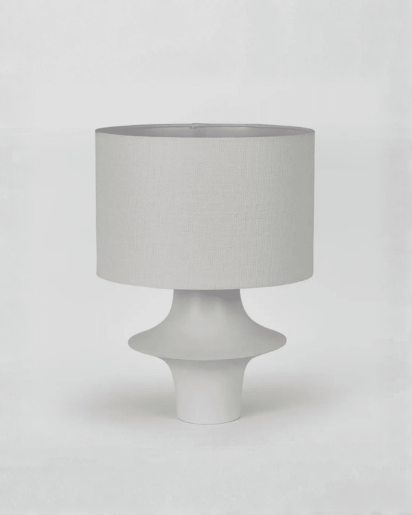 Contemporary White Resin Table Lamp
