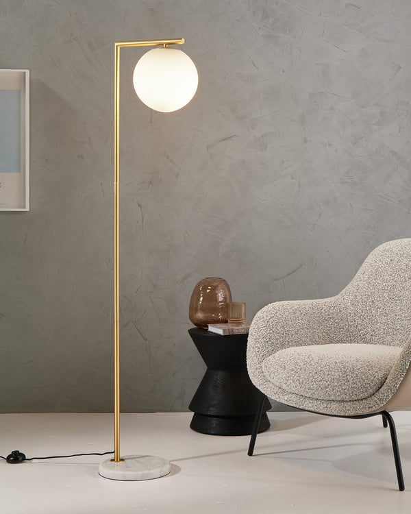 Elegant Brass & Marble Floor Lamp