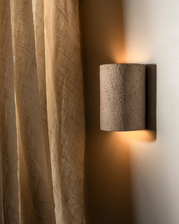 Exterior Organic Raw Ceramic Wall Light | Nudie