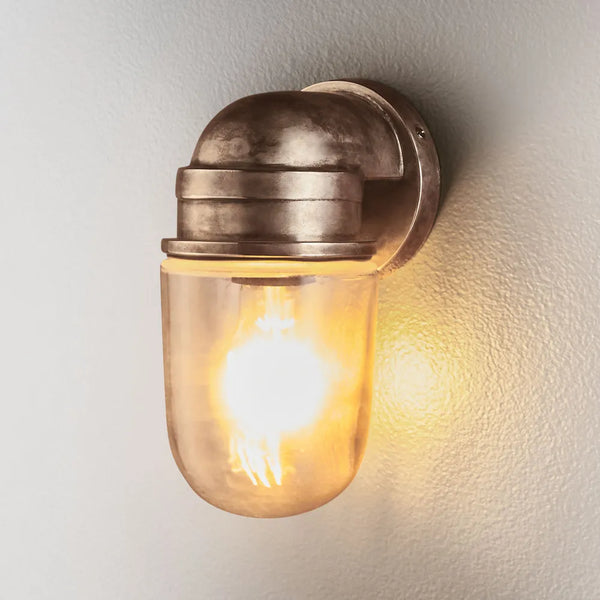 Industrial Maritime Wall Light | Antique Brass