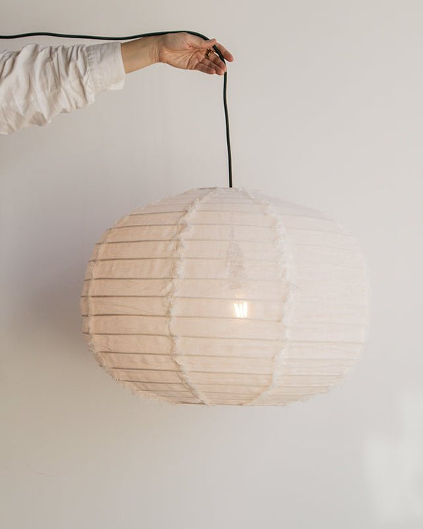 Japanese Orb Linen Pendant Shade | SALE