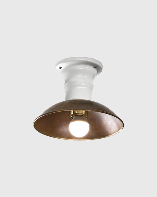 Ceramic and Brass Ceiling Light