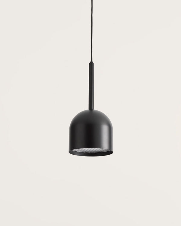 Curved Black Steel Drop Pendant