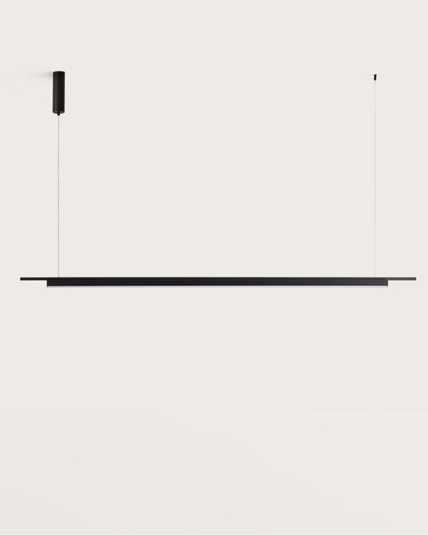 Sleek Matte Black Linear Pendant