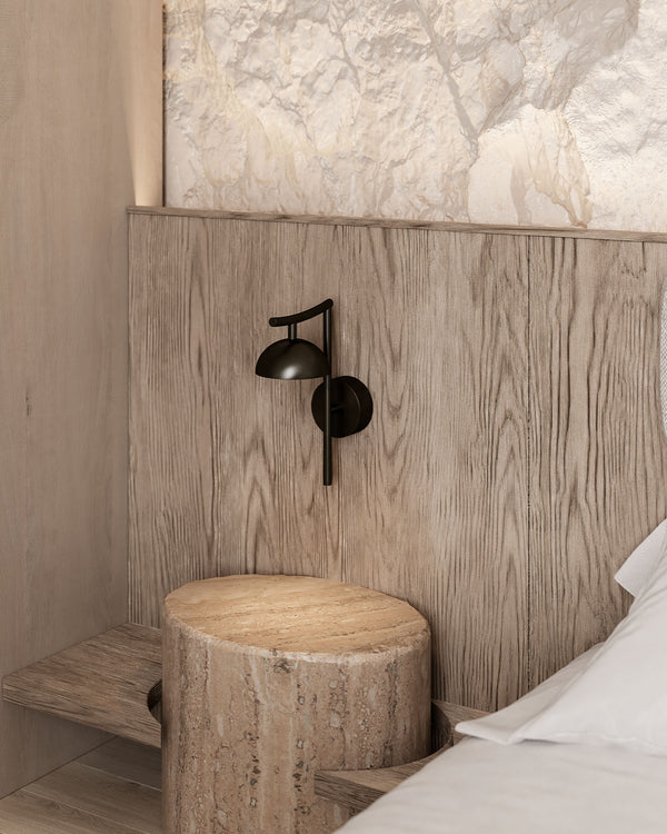 Minimalist Black Dome Wall Light