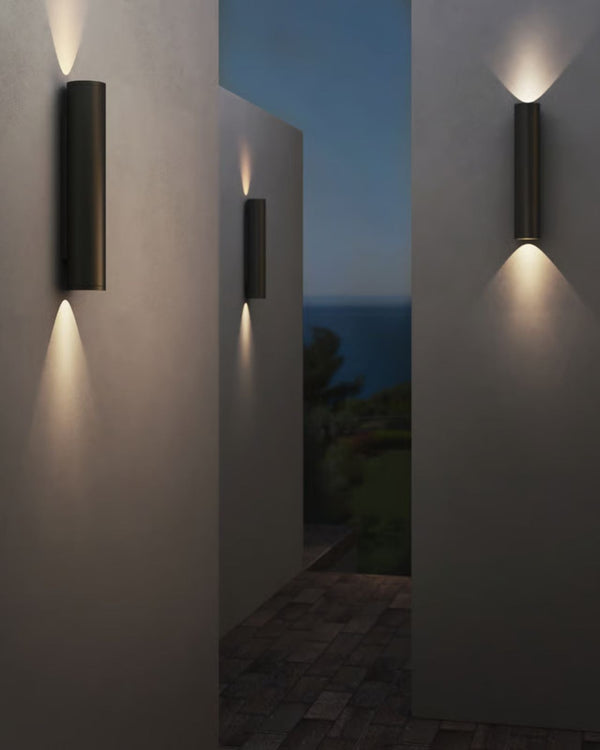 Matte Black Tubular Wall Light
