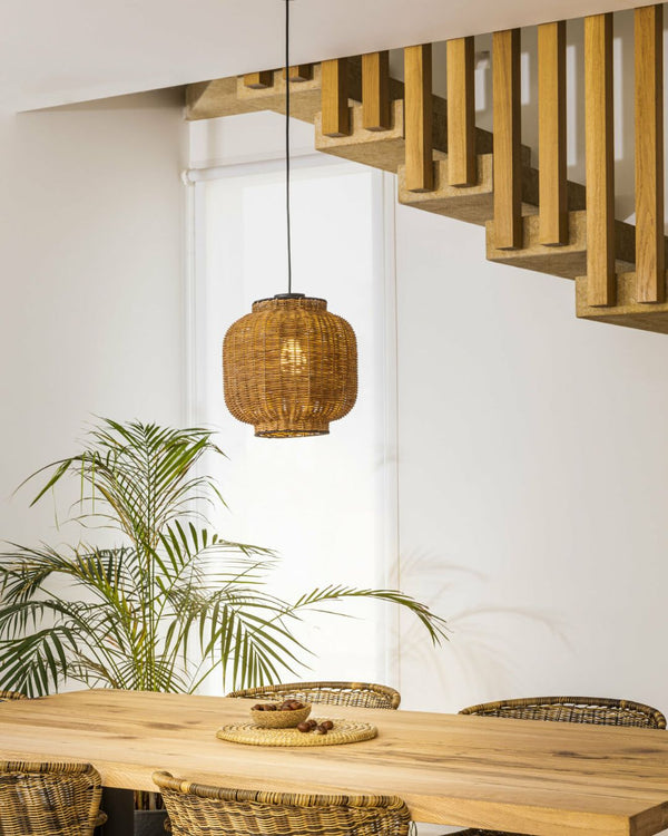 Modern Oriental Rattan Pendant Light