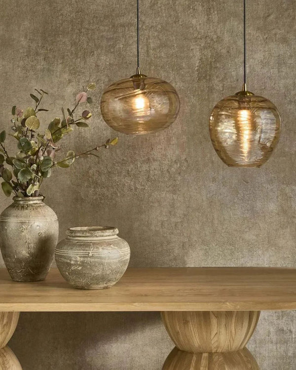 Organic Tinted Glass Pendant Light