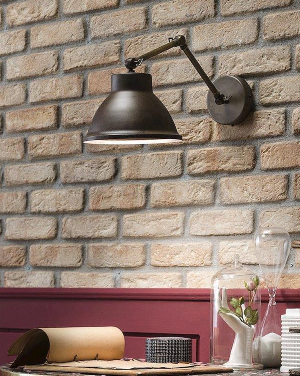 Rustic Iron and Brass Wall Light