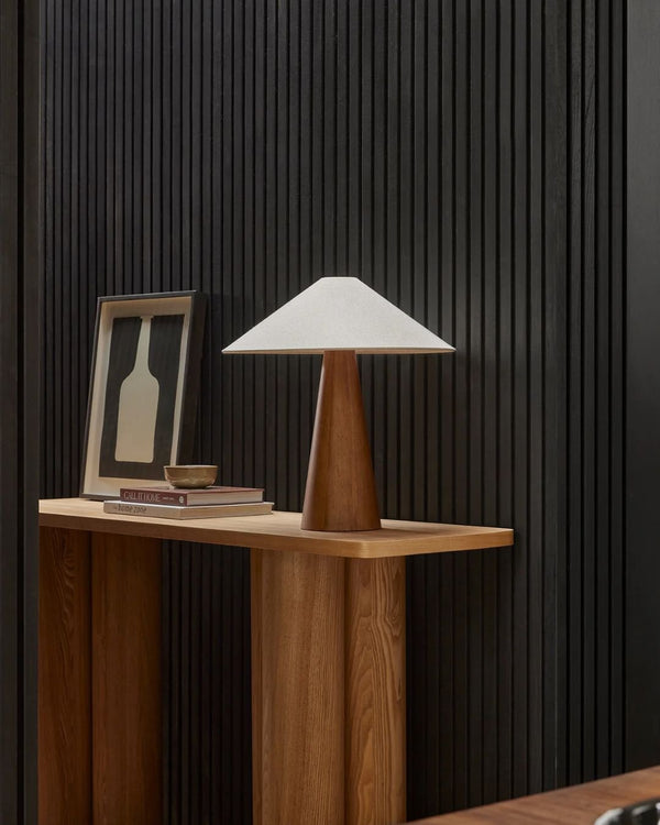 Timber & Linen Table Lamp