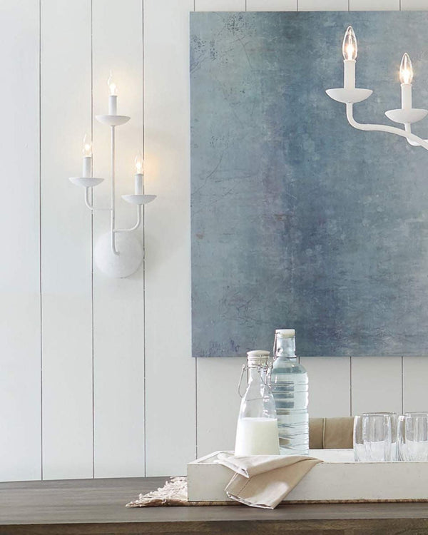 Triple Arm Textured Wall Light