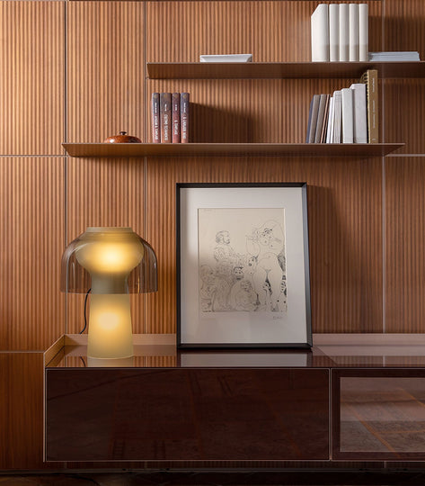 Bauhaus Inspired Glass Table Lamp 