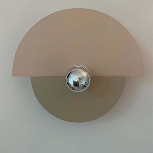 Playful Half-Moon Steel Wall Light