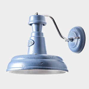 Italian Industrial Blue Wall Light