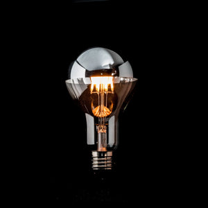 Dimmable E27 LED Silver Cap | A80 | 6W | 2200K