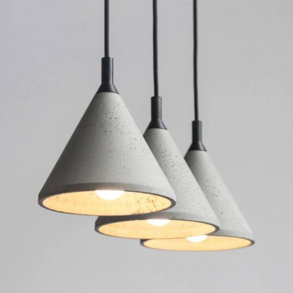 Recycled Concrete Cone Pendant | BENTU