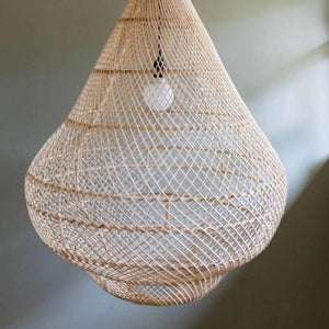 Rattan Weave Teardrop Pendant