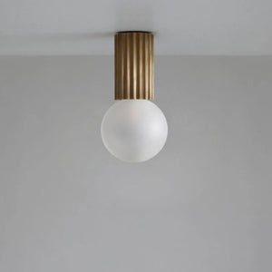 Fluted Brass Ceiling Light | Attalos
