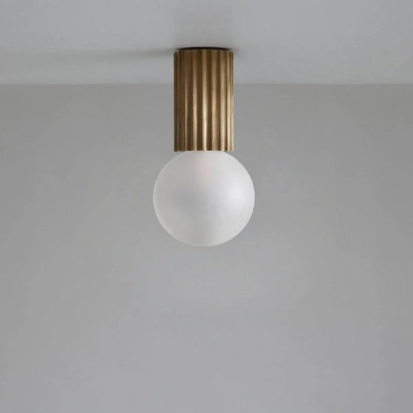 Fluted Brass Ceiling Light | Attalos
