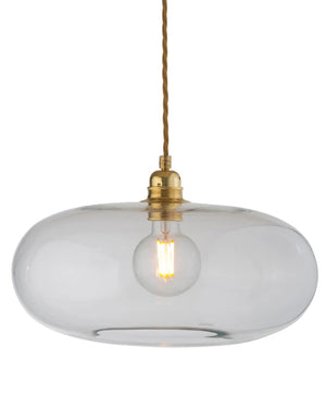 Danish Hand Blown Glass Pendant | Gold