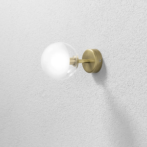 Modern Half Frosted Sphere Wall Light