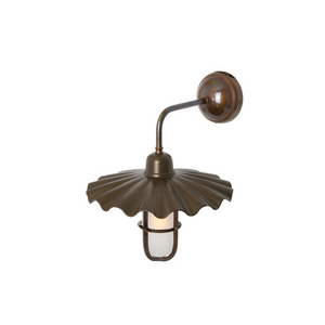 Exterior Pleated Shade Wall Light