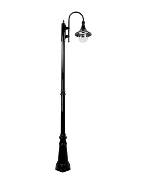 Traditional One Head Aluminium Plain Post Monaco | Assorted Finishes