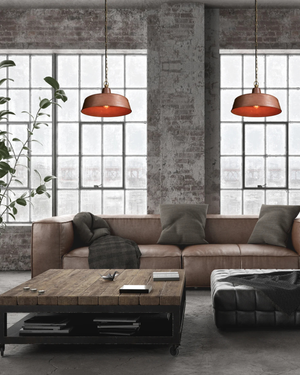 Vintage Aged Copper & Brass Pendant