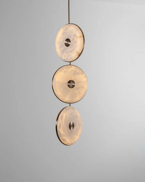 Elegant Alabaster 3lt Linear Pendant Light