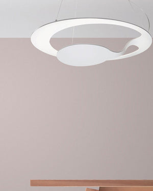 Abstract Design Pendant White