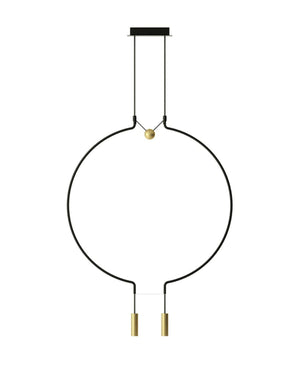 Contemporary Sculptural Double Pendant Light