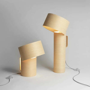 Minimalistic Wood Veneer Table Lamp