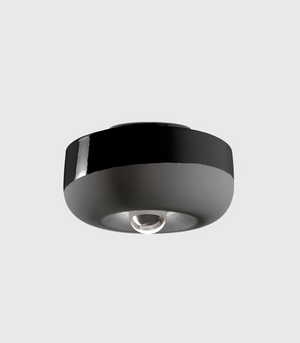 Matt and Shiny Ceramic Round Ceiling Light carbon black