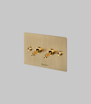 2 Toggle Switch | Brass | Lighting Collective