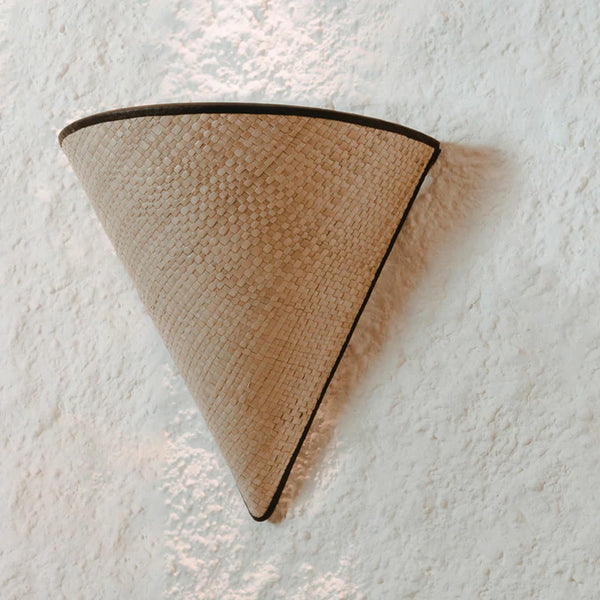 Organic Woven Half-Cone Wall Light