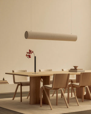 Minimalist Linen Linear Pendant | Hashira