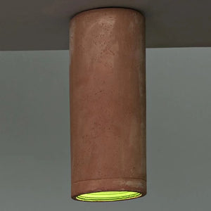 Italian Clay Cylindrical Ceiling Light