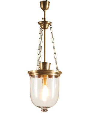 3 Chain Industrial Jar Lantern | Brass